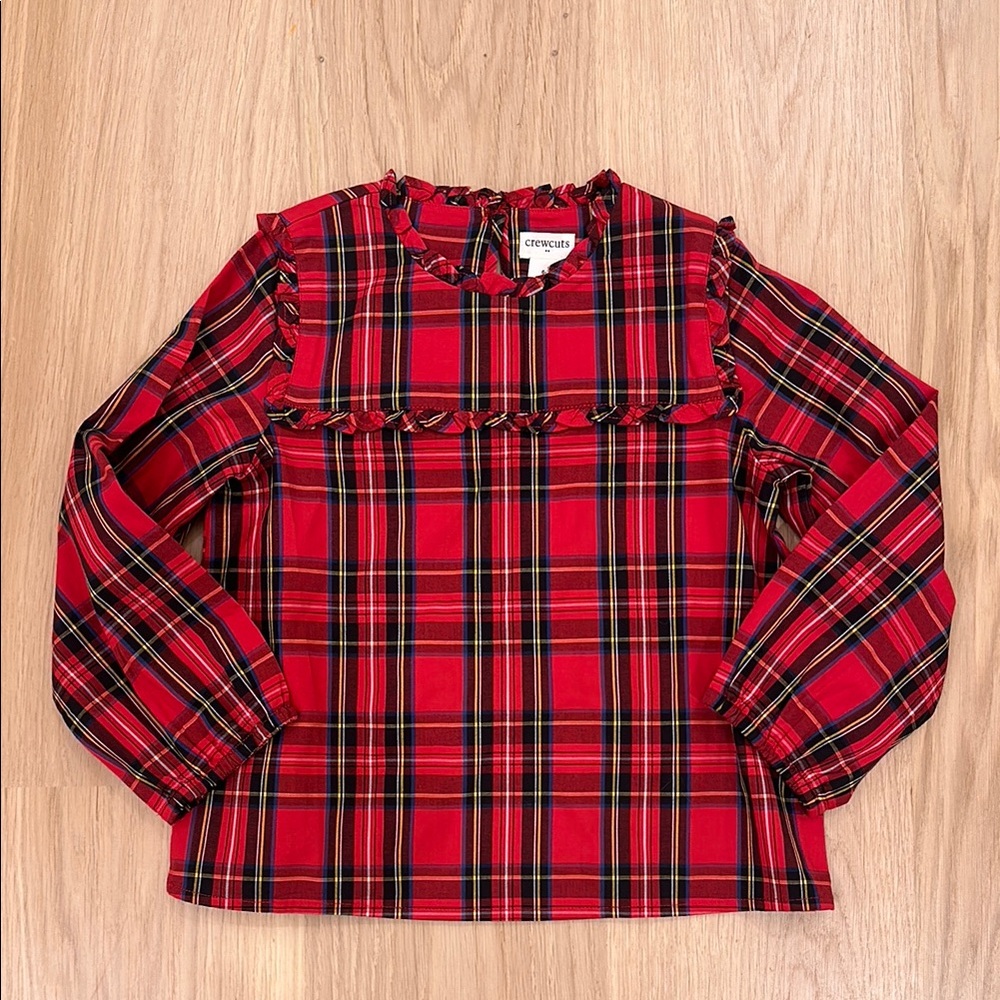 Crew cuts girls Red Plaid Blouse